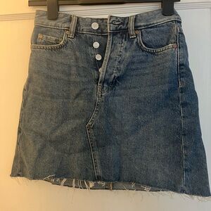 Casual Blue Denim Mini Skirt